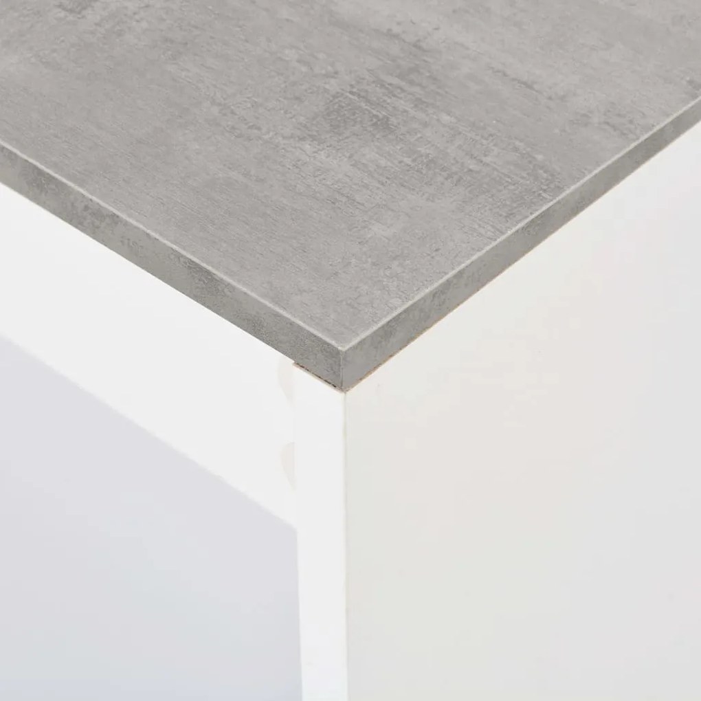 Fehér bárasztal polccal 110 x 50 x 103 cm
