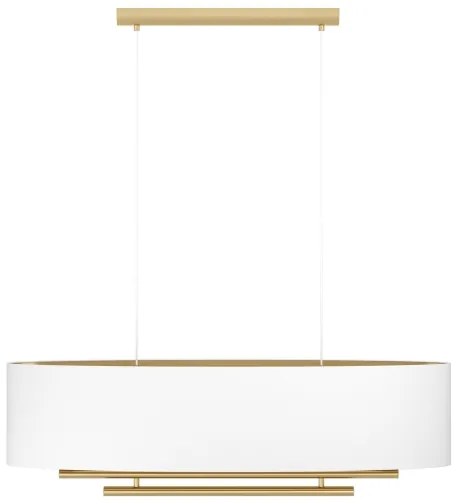 Eglo 390182 - Csillár zsinóron PINETARA 4xE27/40W/230V fehér/arany