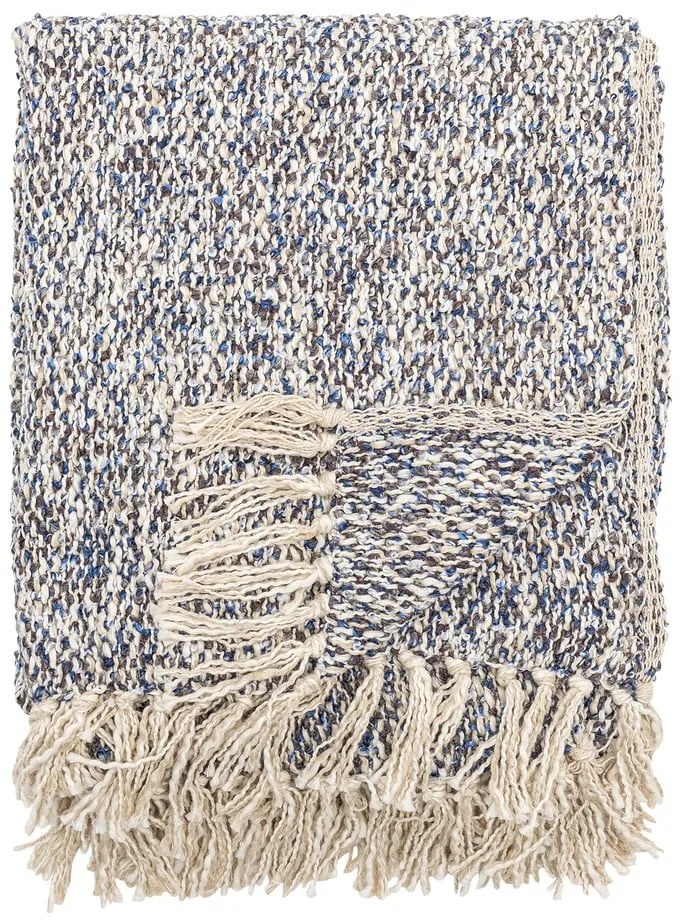 Szürkéskék lenkeverék takaró 130x160 cm Ocean – Bloomingville