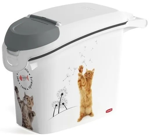 CURVER ÁLLATELEDEL TÁROLÓ DOBOZ 6 KG/15 L -macska mintás (*)