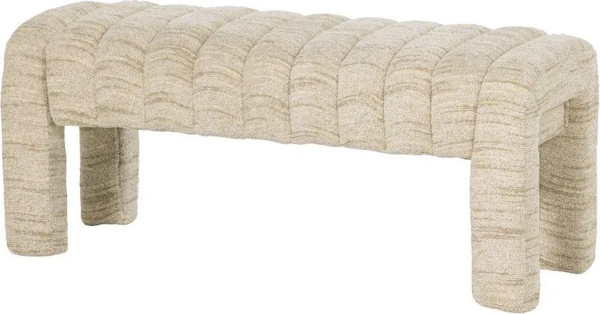 Bézs buklé párnázott pad Frex – WOOOD