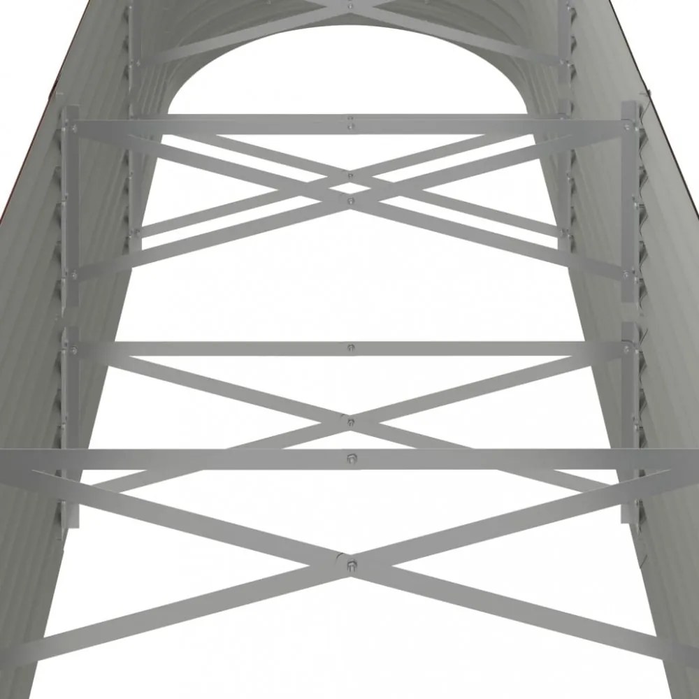 barna horganyzott acél kerti magaságyás 296x80x68 cm