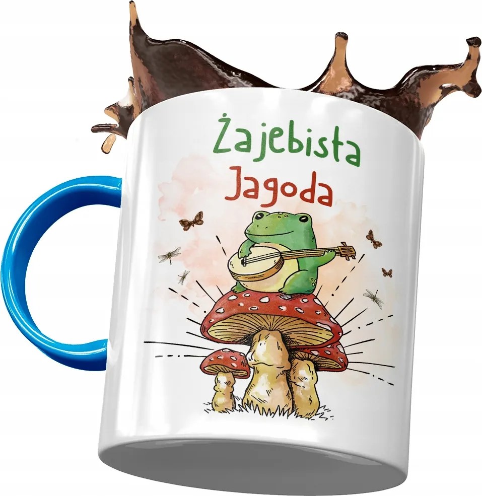 Kék Bögre Bogyó Feleség Barátnő Nyomtatott Fotóval