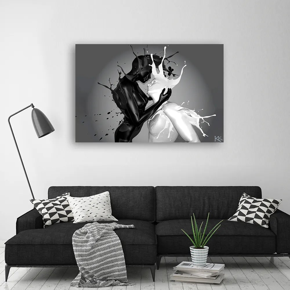 Gario Vászonkép Fekete-fehér szerelem Méret: 100 x 70 cm