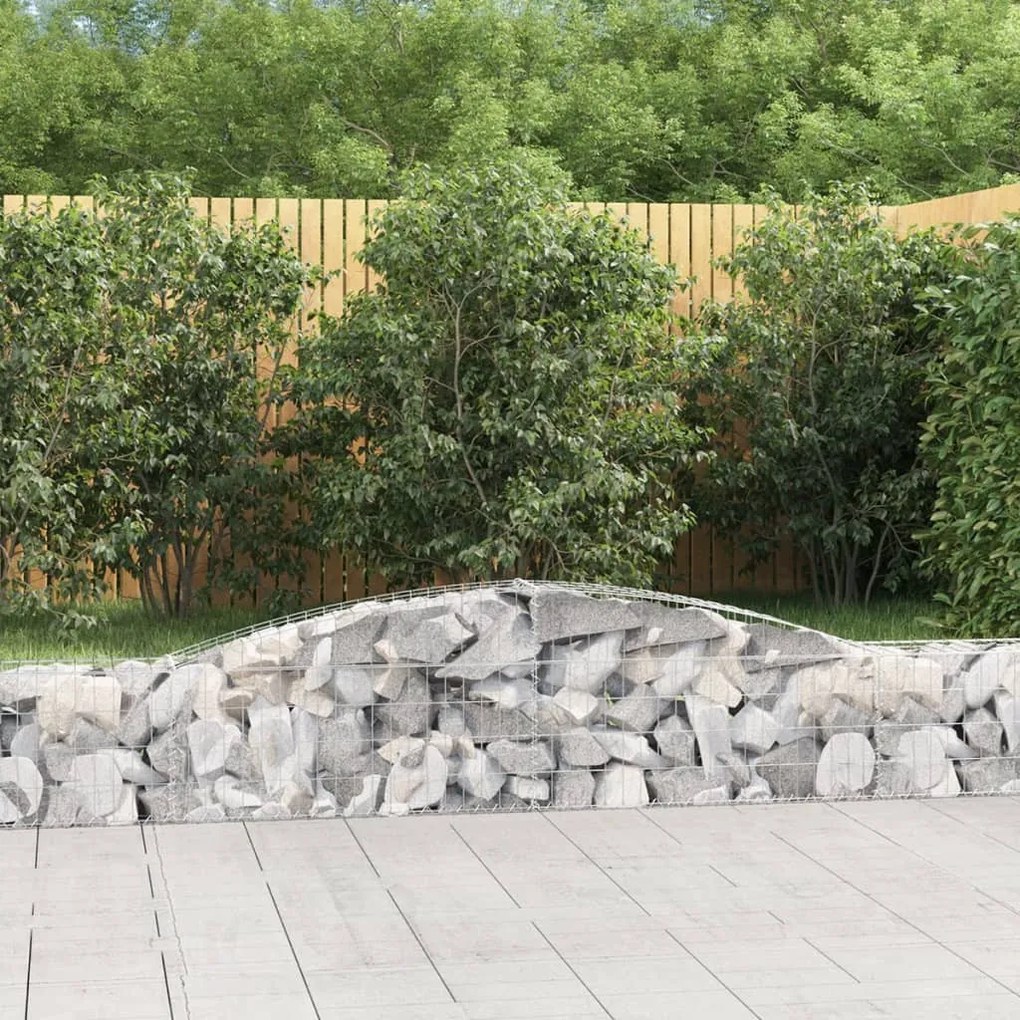 10 db íves horganyzott vas gabion kosár 400x30x40/60 cm