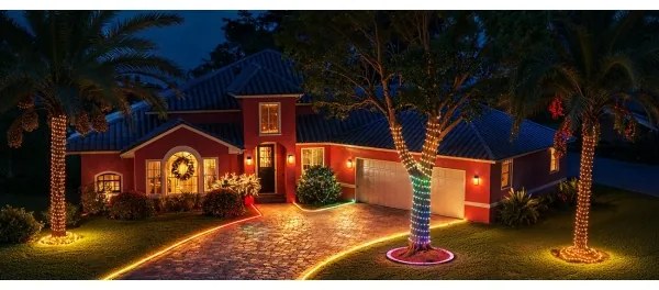 Govee - LED RGBICW kültéri karácsonyi lánc 2700-6500K 20m Wi-Fi Matter IP66