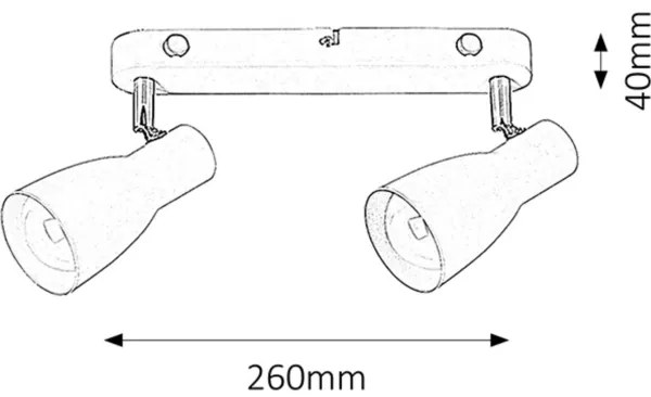 Rabalux 6027 - EBONY spotlámpa 2xE27/20W/230V