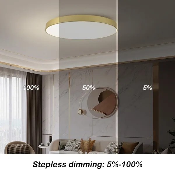 Brilagi-LED mennyezeti lámpatest POOL LED/128W/230V 3000/4000/6000K Ø 100 cm arany