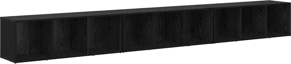 vidaXL TV szekrény garnitúra 3 pcs Fekete tölgy 37 x 35 x 107 cm