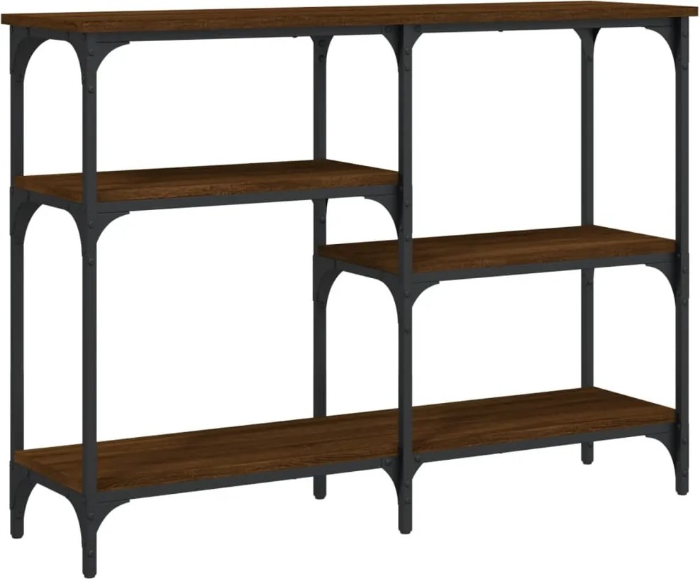 vidaXL barna tölgyszínű szerelt fa tálalóasztal 102x29x75 cm