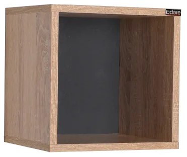 Fali polc 33x33 cm barna