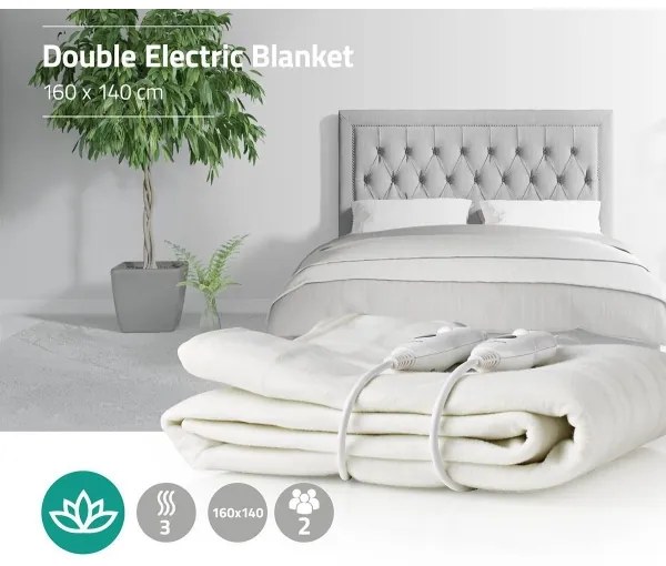 Nedis PEBL110CWT2 - Elektromos fűthető takaró két személy számára 120W/230V 160x140 cm