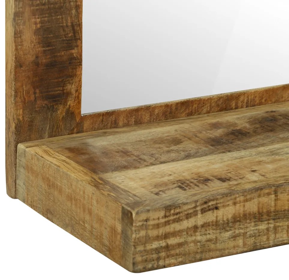 Fürdőszobai tükör 50x22x70 cm Tömör durva mangófából