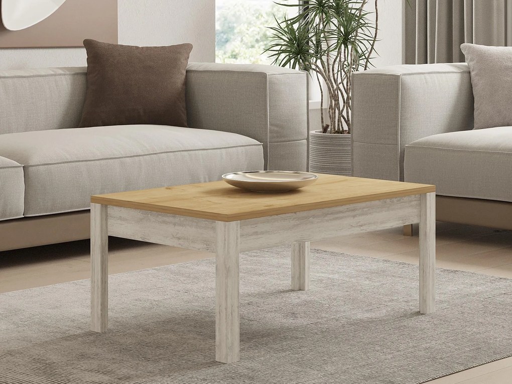 Dohányzóasztal Dudelo (zafír tölgy + fehér) . 1093173