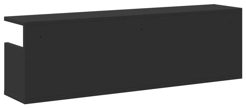 fekete szerelt fa faliszekrény 100 x 20 x 30 cm