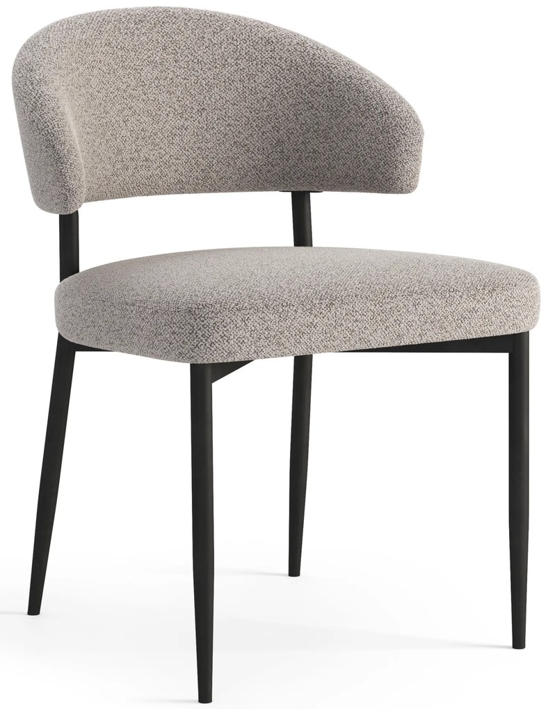 MAZZONI EXPORT IRIS Bézs Latte (Monza 60 szövet) - MODERN LOFT BOUCLÉ KÁRPITOZOTT SZÉK NAPPALIBA/ÉTKEZŐBE