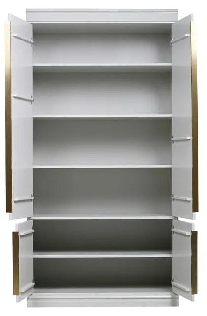 Világosszürke borovi fenyő ruhásszekrény klasszikus ajtóval 110x215 cm Organize – BePureHome