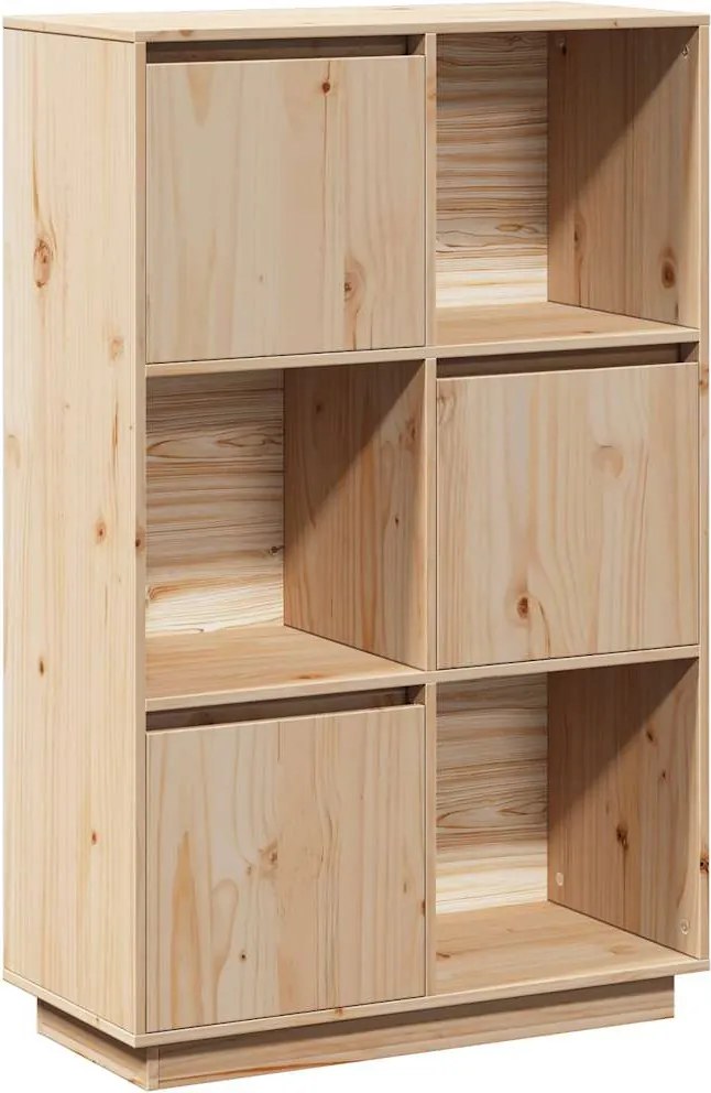 vidaXL tömör fenyőfa magasszekrény 74x35x117 cm