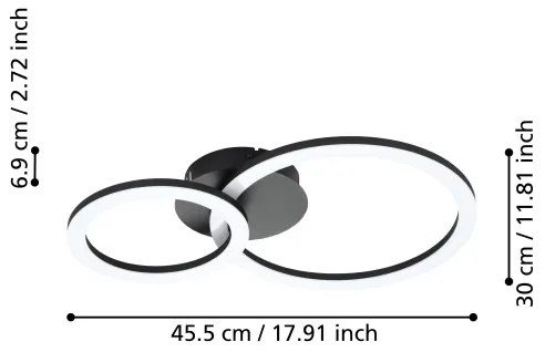 Eglo 31772 - LED Dimmelhető mennyezeti lámpa PARRAPOS-Z LED/15W/230V