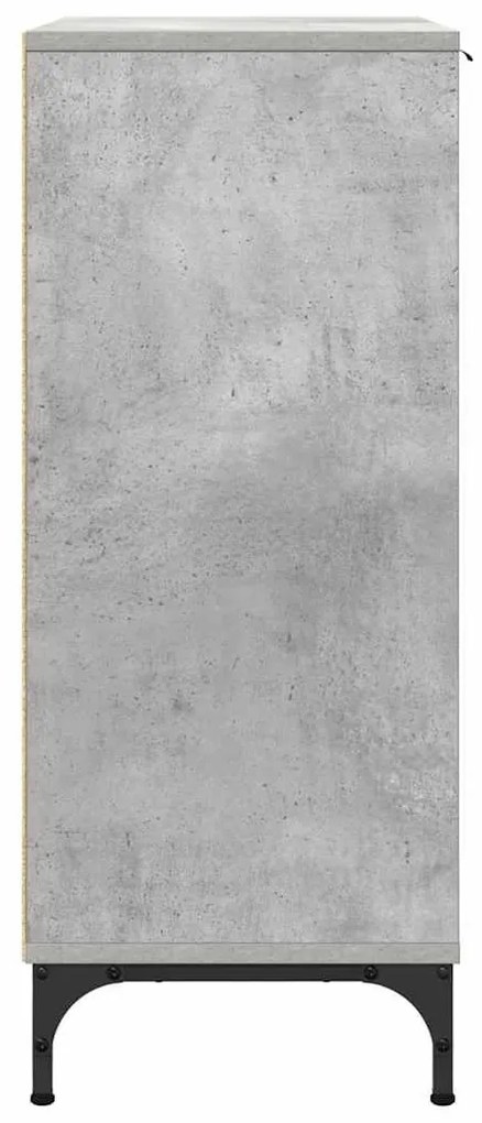 Széf fiókkal Beton szürke 89.5 x 33 x 82 cm Faanyag