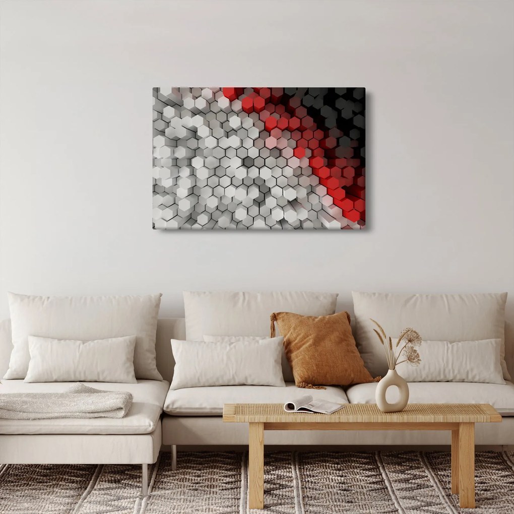Kép - 3D hatszögek (90x60 cm)