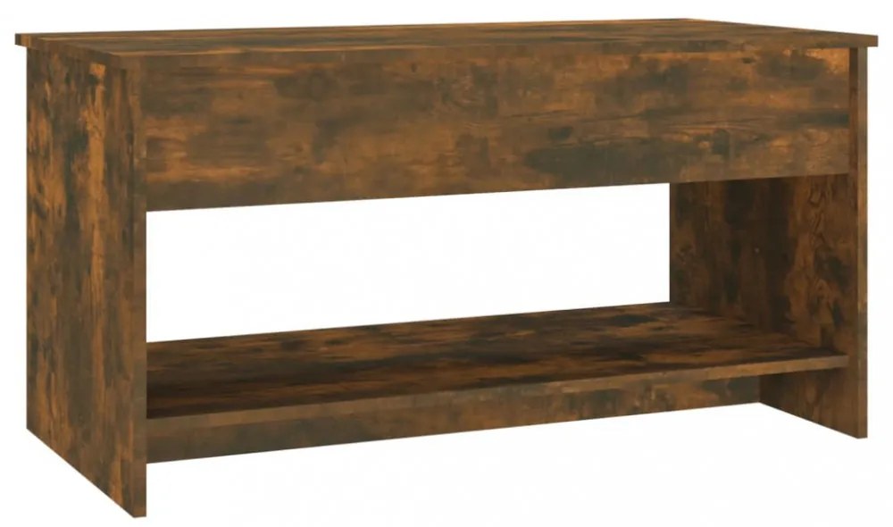 füstös tölgy színű szerelt fa dohányzóasztal 102 x 50 x 52,5 cm