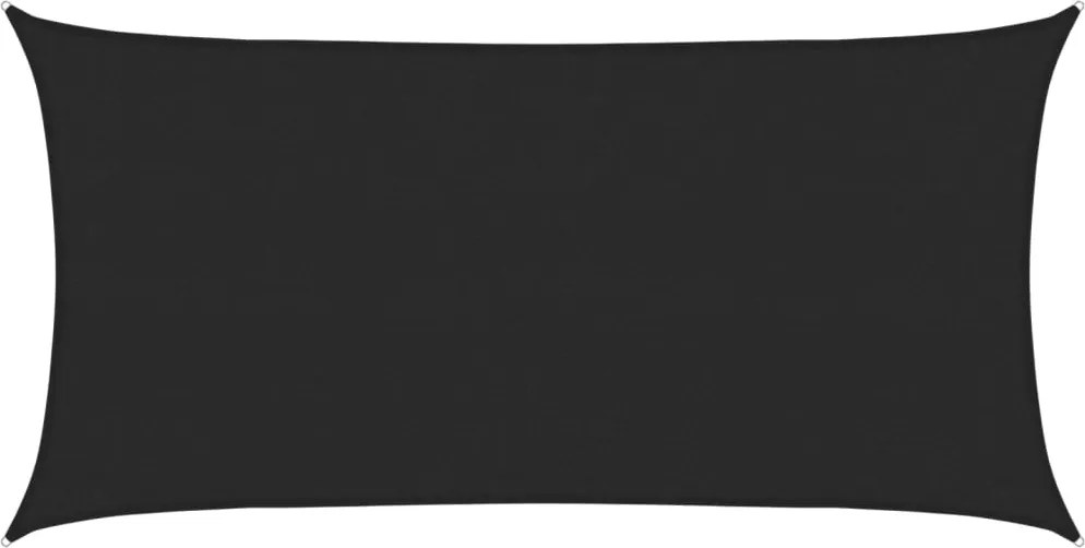 vidaXL fekete HDPE napvitorla 160 g/m² 3 x 6 m
