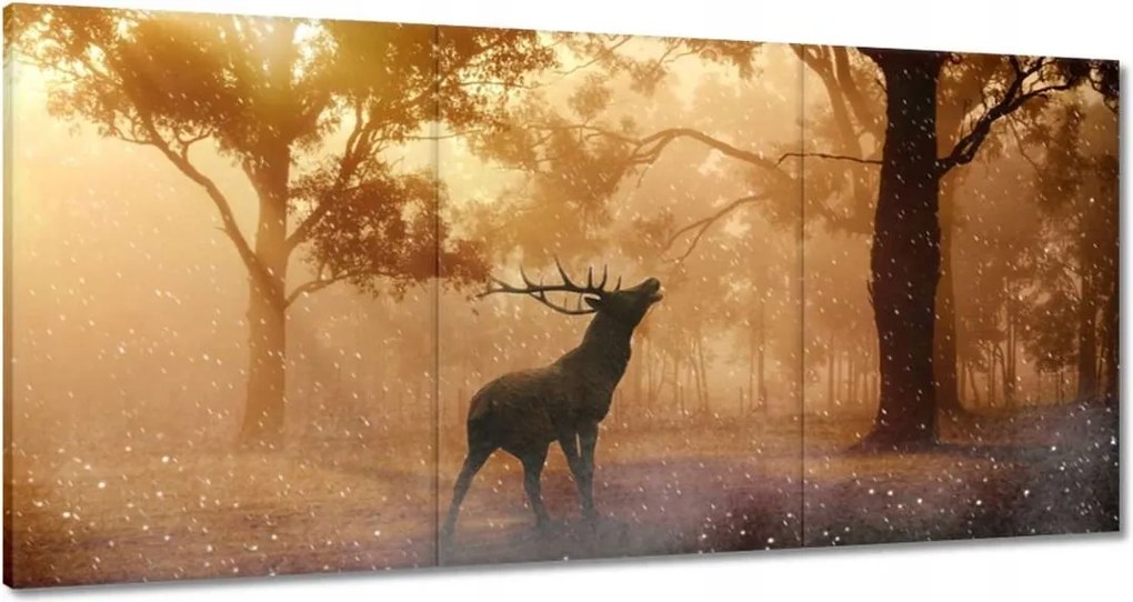 Vászonkép 180x90 Szarvas az erdőben