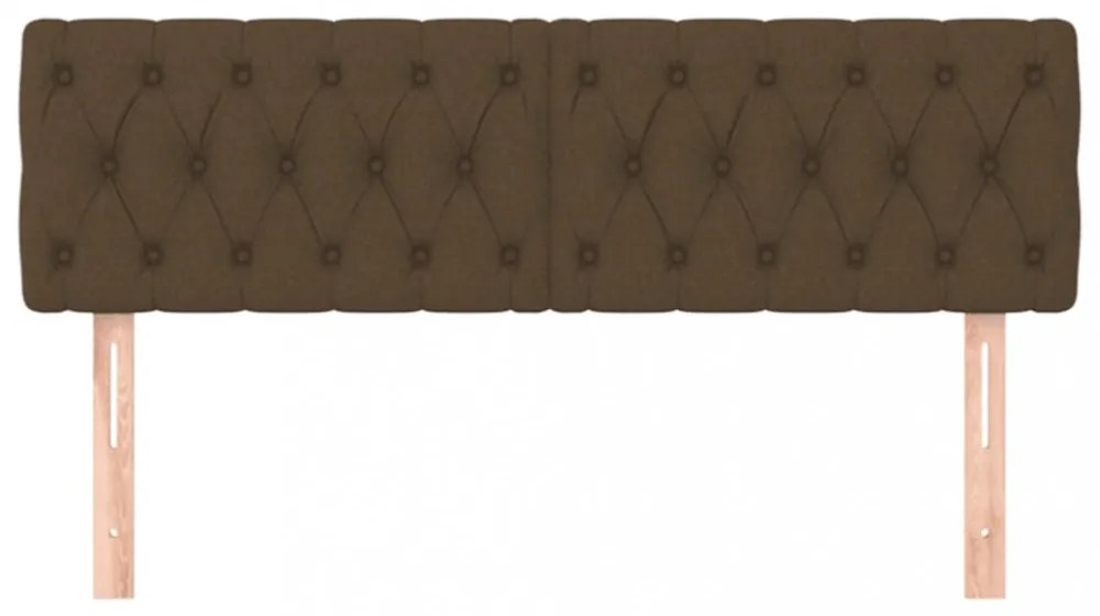 2 db sötétbarna szövet fejtámla 72 x 7 x 78/88 cm