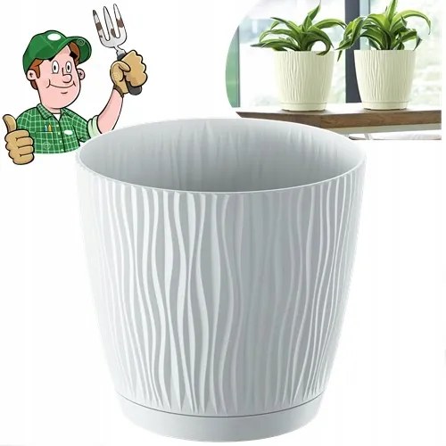 Virágtartó Fehér 24cm fedő állvánnyal Clic+drop Sys Termék Lengyel Szép