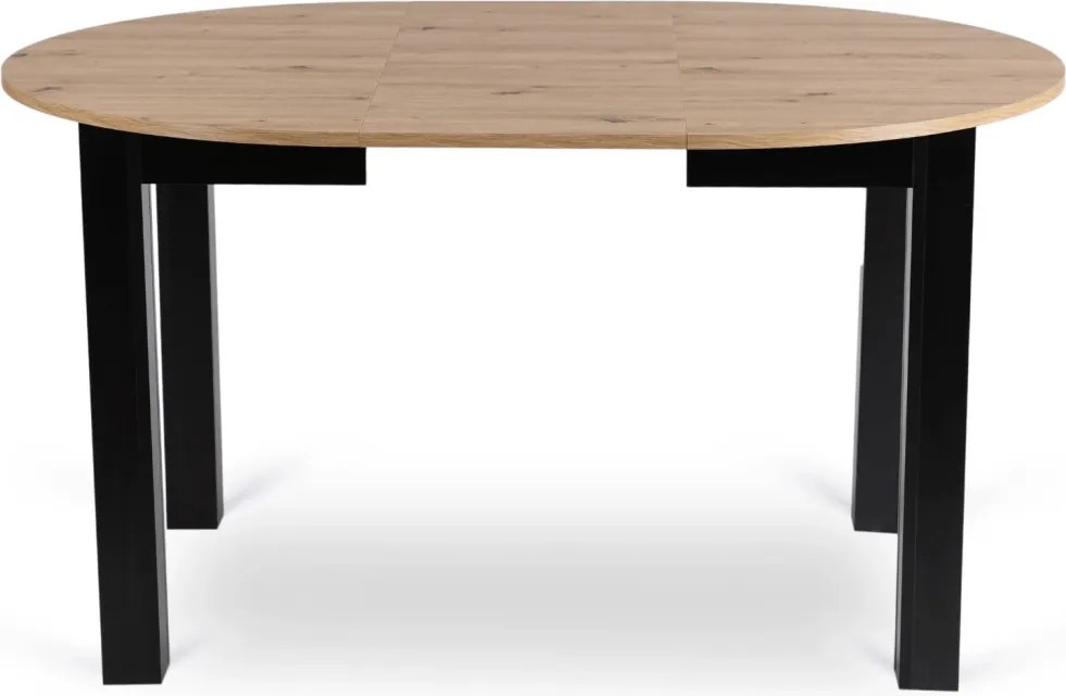 Bővíthető étkezőasztal 102–142 cm Artisan tölgy / fekete színkombinációban – HARRY