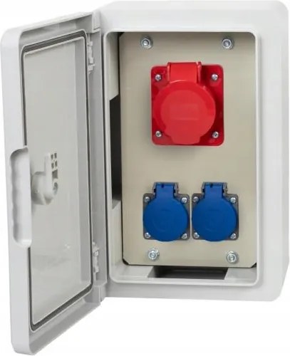 Építőipari kapcsolószekrény RB-200 16A 5p, 2x230V IP65