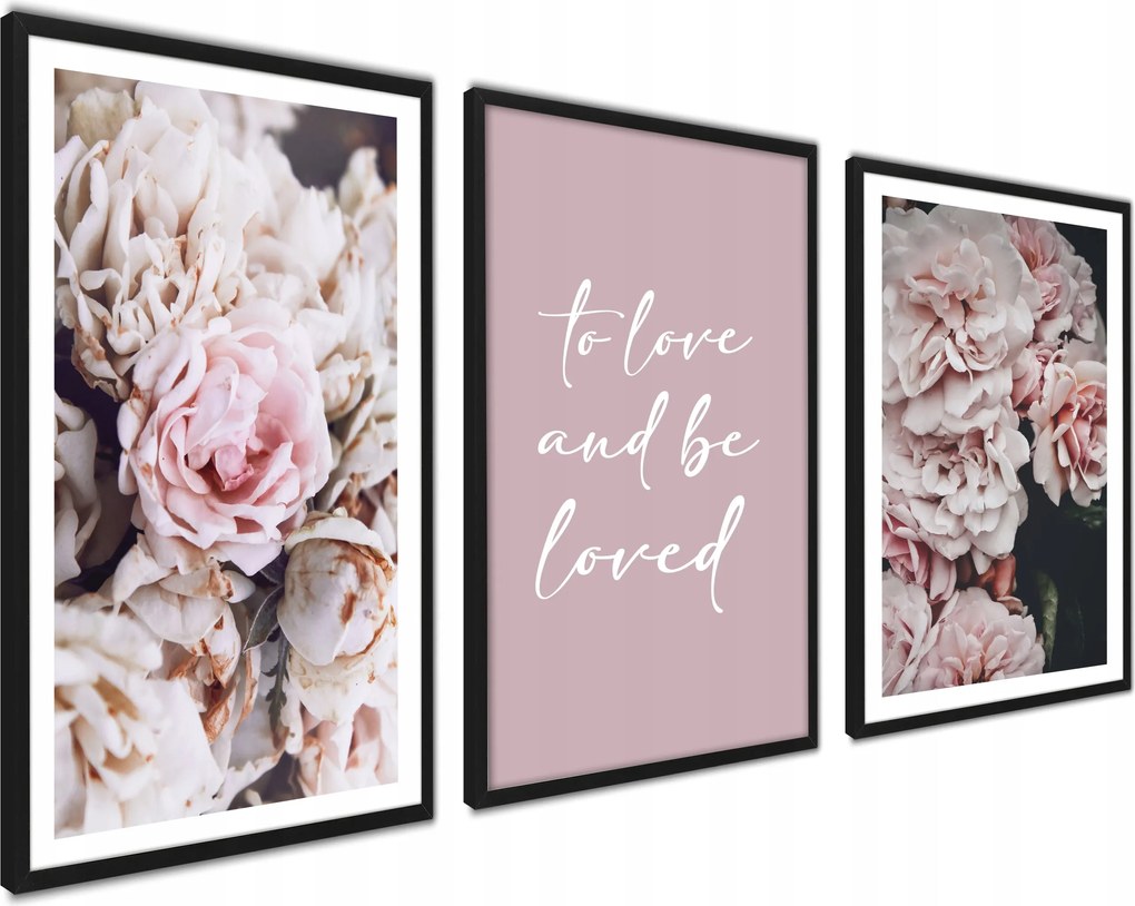 Modern Képek Poszterek Bazsarózsa Rózsa Love Glamour Keretben