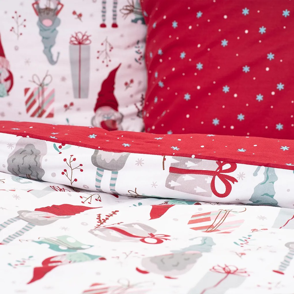 4Home Pamut ágynemű Christmas Elf , 140 x 200 cm, 70 x 90 cm