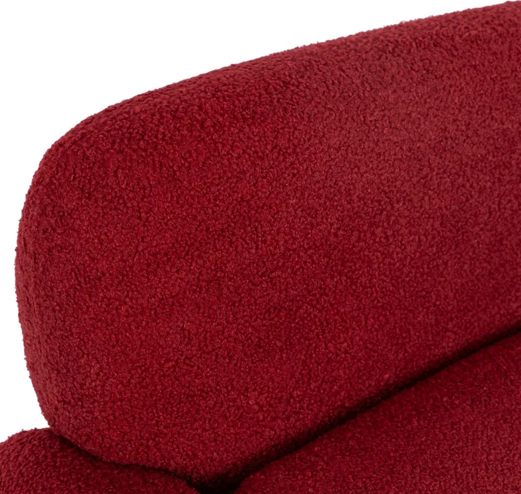 Pihenőfotel bordó színben, bouclé kárpittal TOGO