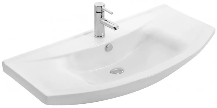SZQUARE 85/100 cm komplett fürdőszoba bútor dupla szekrénnyel, LED világítással
