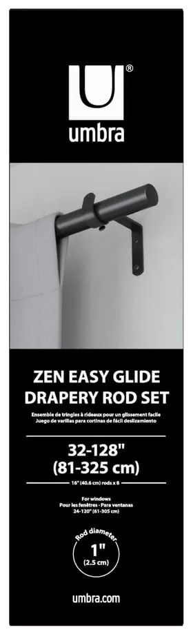 Acél bővíthető függönykarnis 81 - 325 cm Zen – Umbra