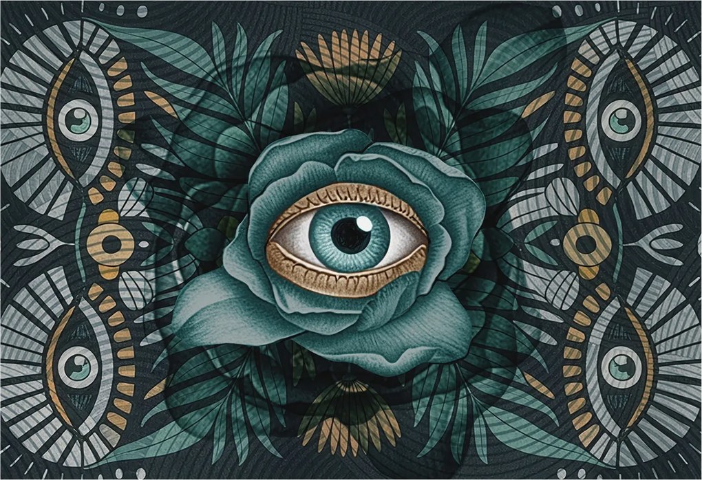 Dekoratív Fotótapéta Hálószobába Virágos szem 152x104 Ragasztó