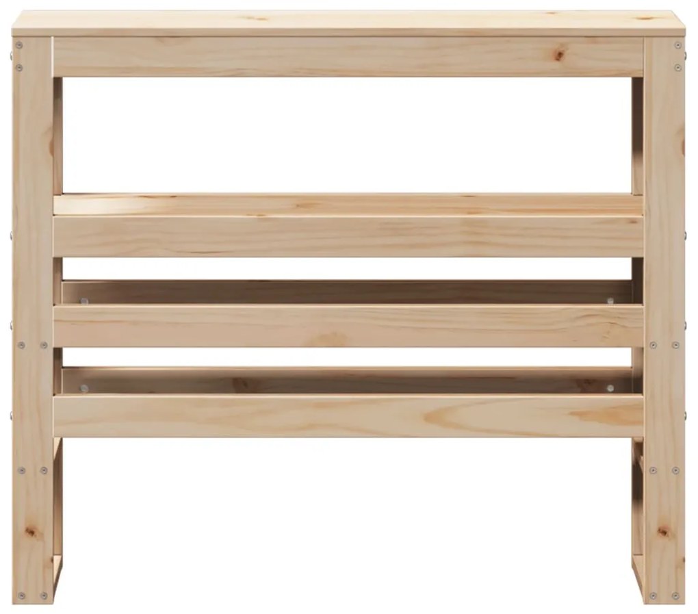 tömör fenyőfa fejtámla polccal 90 cm