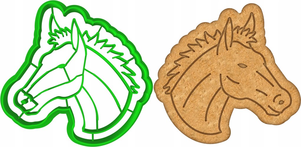 Prémium Mézeskalács lyukasztó Lófej Ló 8cm