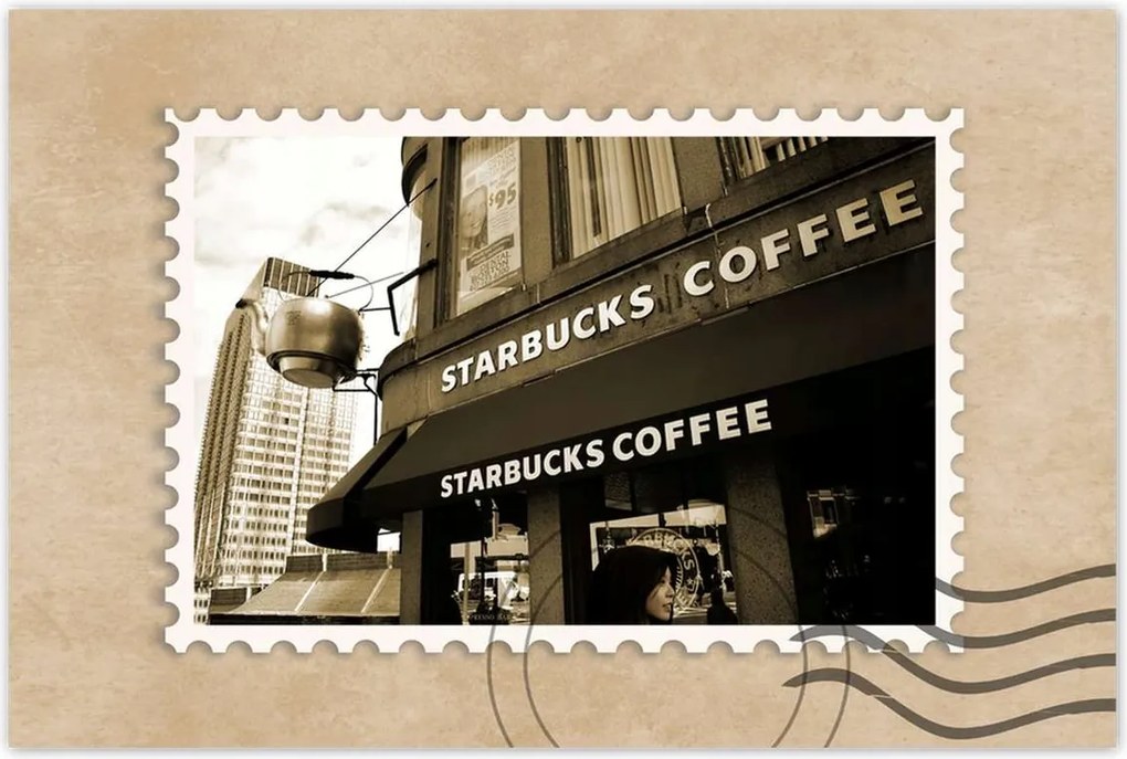 Poszterek 60x40 Starbucks Coffee Sepia