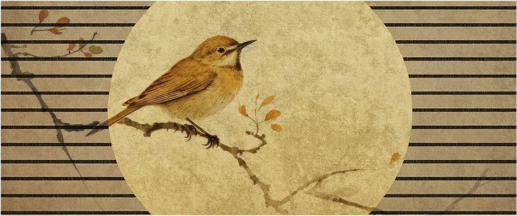 Dekoratív Fotótapéta Hálószoba Madár Harmónia 250x104 Ragasztó