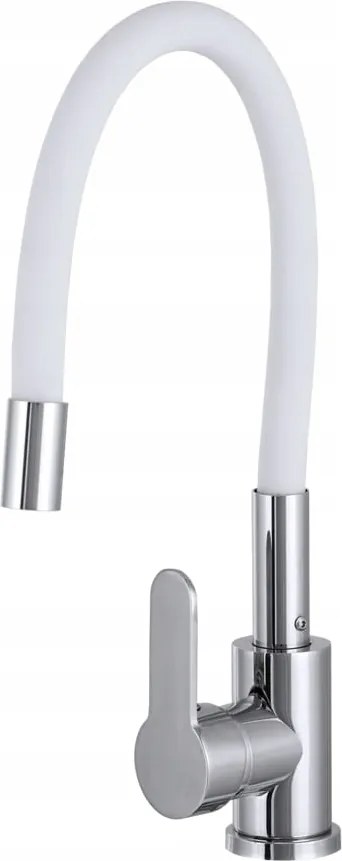 Flex 2000 konyhai csaptelep fehér, fehér Gamma flexibilis kifolyócsővel
