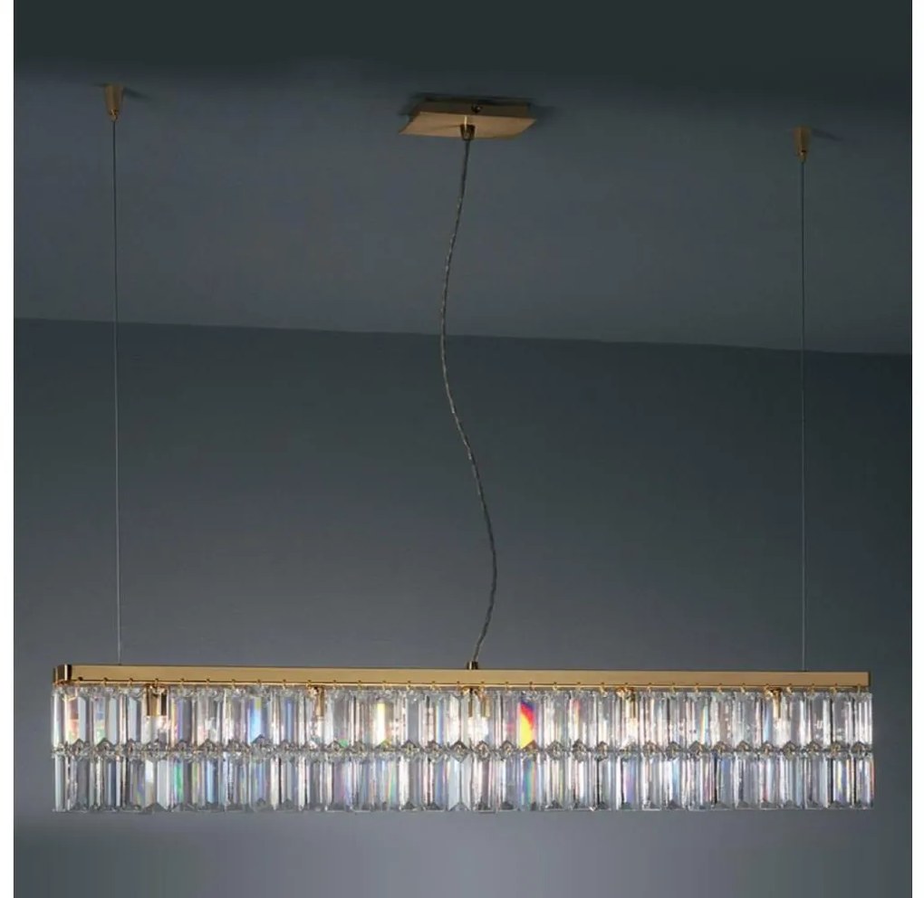 Kolarz 314.87.3 - PRISMA kristály 7xG9/25W/230V 24K arany csillár