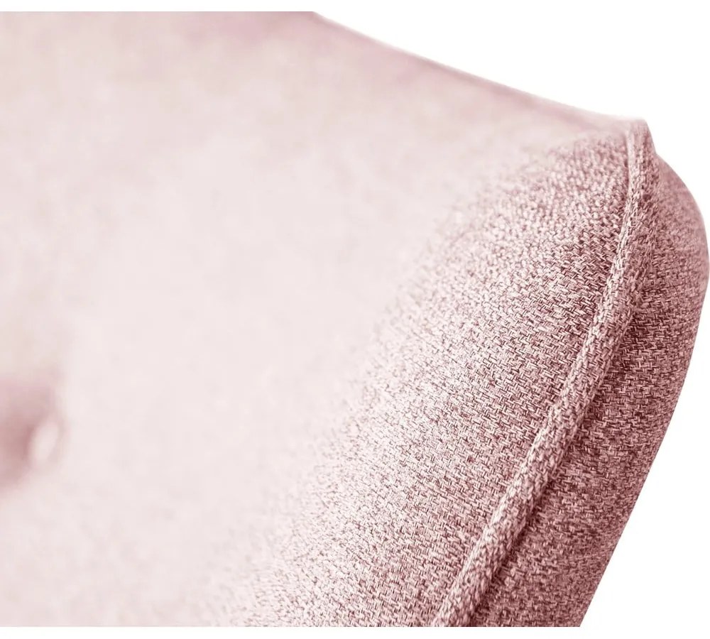 Világos rózsaszín fotel lábtartóval Niko – Ropez