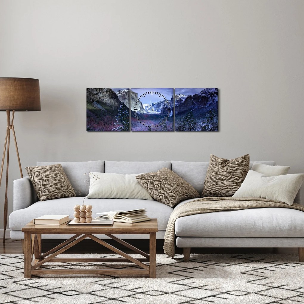Kép - Yosemite, USA (órával) (90x30 cm)