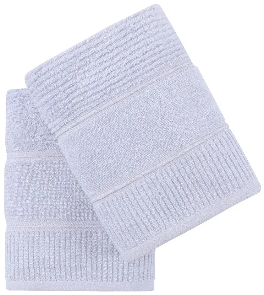 Világoskék frottír pamut törölköző szett 2 db-os 50x90 cm Daniela – Foutastic