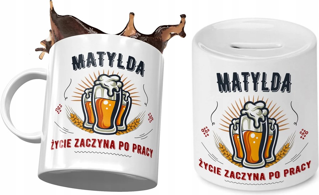 Matildának Bögre Ajándék persely szett fényképes nyomtatással