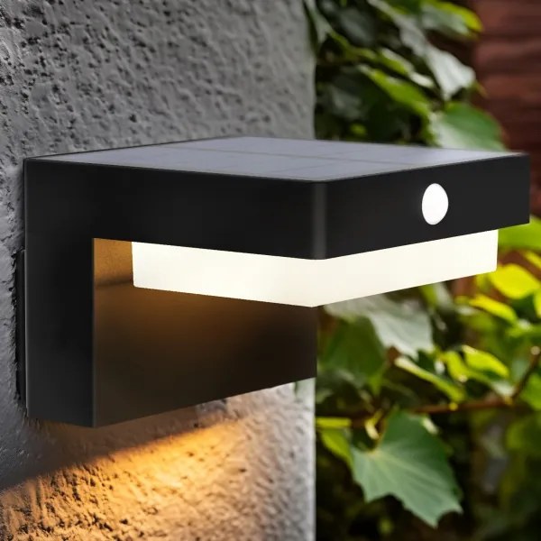 Solight WO7201 - LED napelemes falilámpa szenzorral PALERMO LED/5W/2000 mAh IP54