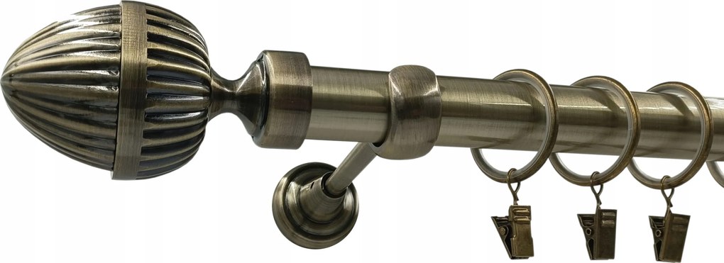 Függönykarnis fi25mm Antik Arany 360cm Milano